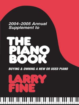 cover image of 2004-2005 Annual Supplement to The Piano Book